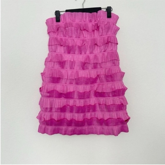 Aje Palladium Ruffle Strapless Mini Dress Pink NWT - Picture 5 of 10